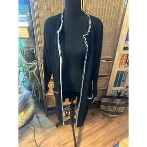 Faith and Zoe black and white open duster XL NWT